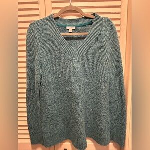 J. Jill Teal Knit Sweater. Size XS.